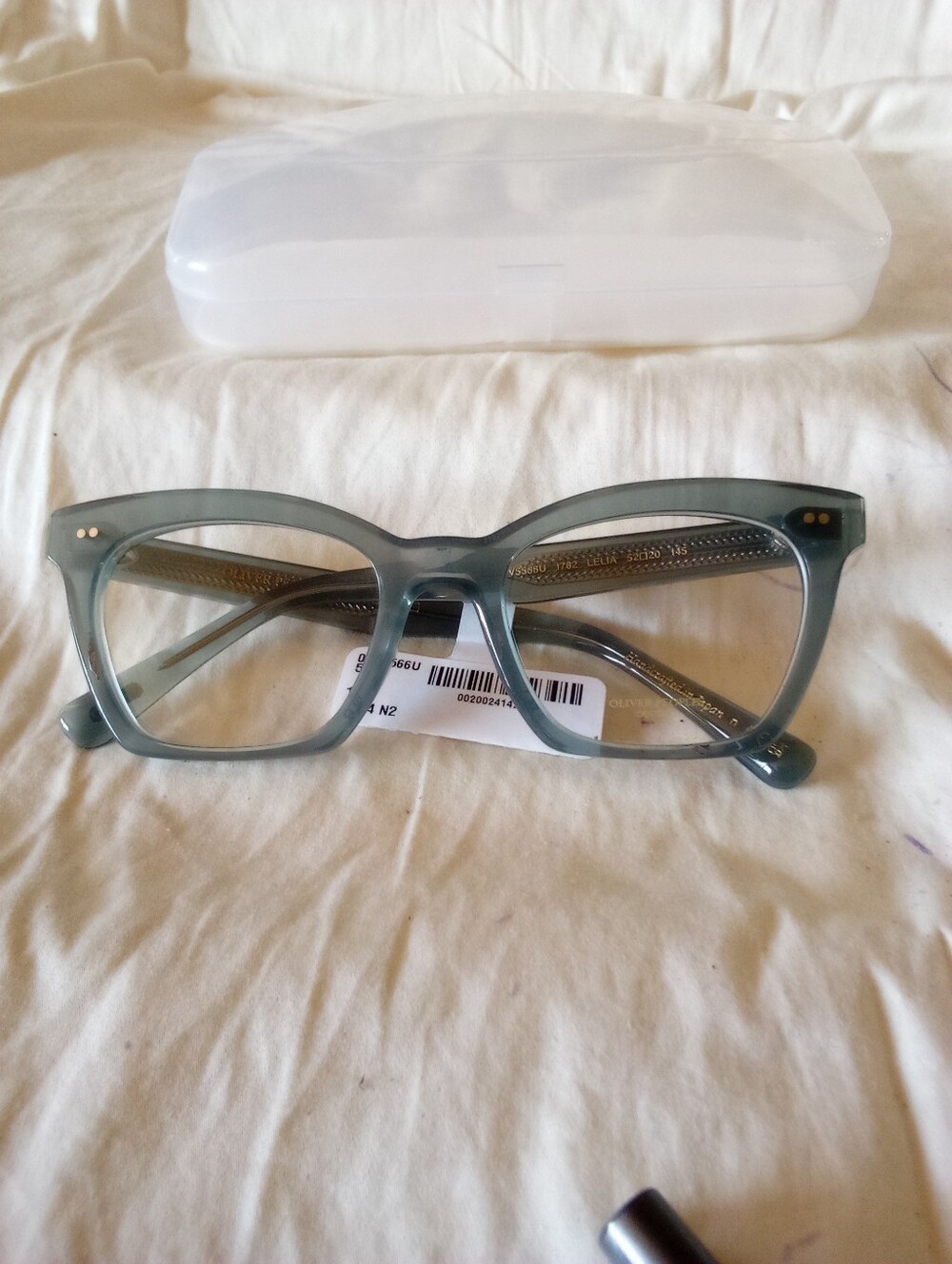 Oliver Peoples Lelia OV5566U Dusty Aqua Cat Eye Glasses 52mm